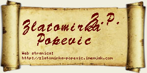 Zlatomirka Popević vizit kartica